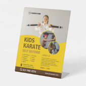 Signe De Table Cours de karaté pour enfants sur mesure (Recto)