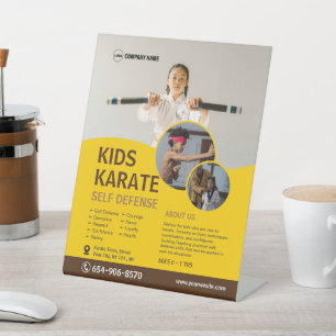 Signe De Table Cours de karaté pour enfants sur mesure