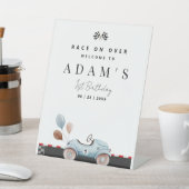 Signe De Table Course voiture Anniversaire Invitation, Fast un An (In SItu)