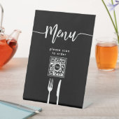 Signe De Table Couteau et Fourchette de Menu Simple Moderne Code (In SItu)