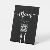 Signe De Table Couteau et Fourchette de Menu Simple Moderne Code (Recto)