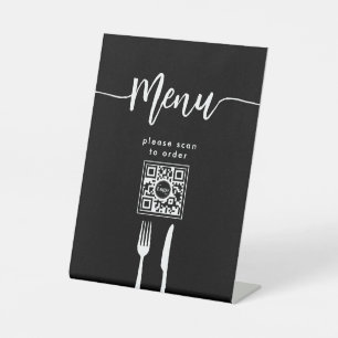 Signe De Table Couteau et Fourchette de Menu Simple Moderne Code