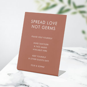 Signe De Table Covid   Sanitizing Terracotta Wedding