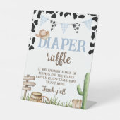 Signe De Table Cowboy 8x10 Diaper Raffle Table Sign (Recto)