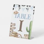 Signe De Table Cowboy Baby Shower Table Numbers (Recto)