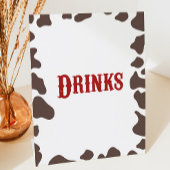 Signe De Table Cowboy Rodeo Table de Boissons Occidentales