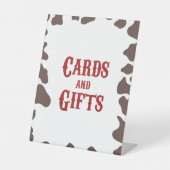 Signe De Table Cowboy Rodeo Western Cartes et cadeaux (Recto)