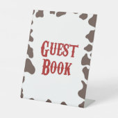 Signe De Table Cowboy Rodeo Western Guest Book (Recto)
