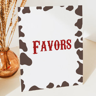 Signe De Table Cowboy Rodeo Western Party favoris Table
