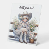Signe De Table Cowgirl Classe (Recto)