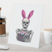 Signe De Table Crâne de Pâques – squelette de lapin drôle (In SItu)