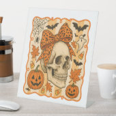 Signe De Table Crâne effrayant Halloween (In SItu)