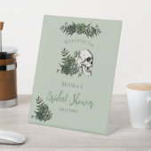 Signe De Table Crâne Floral de Sage Gothique Table de Mariage (In SItu)