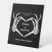 Signe De Table Crâne gothique Fête des mariées cardiaque Signal d (Recto)