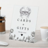 Signe De Table Crânes Gothiques Cartes Et Cadeaux Noirs Et Blancs (In SItu)