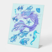 Signe De Table Créature de la fée mauve de sirène (Recto)