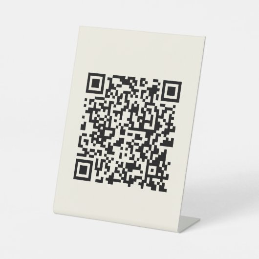 Signe De Table Créer instantanément un code QR | Modifiable blanc (Recto)