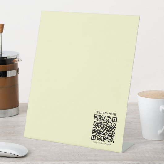 Signe De Table Créer un code QR | Jaune pâle (In SItu)