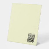 Signe De Table Créer un code QR | Jaune pâle (Recto)