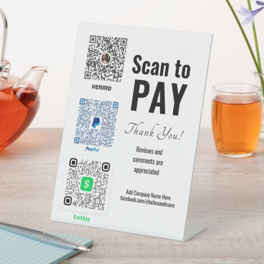 Signe De Table Créer Venmo Custom Business Pay (In SItu)