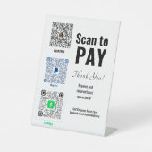 Signe De Table Créer Venmo Custom Business Pay (Recto)