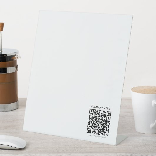Signe De Table Créer votre propre code QR | Noir et blanc (In SItu)