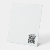 Signe De Table Créer votre propre code QR | Noir et blanc (Recto)