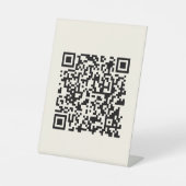 Signe De Table Créez instantanément un code QR | Blanc cassé modi (Recto)
