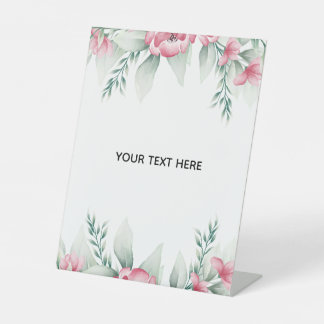 Signe De Table Créez votre propre bordure florale colorée
