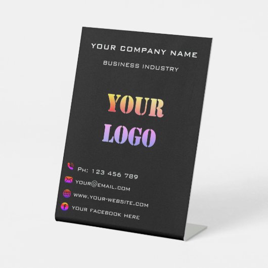 Signe De Table Créez votre propre modèle d'enseignes de présentoi (Recto)