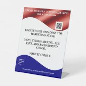 Signe De Table Créez votre propre stand marketing de bureau 8x10  (Recto)