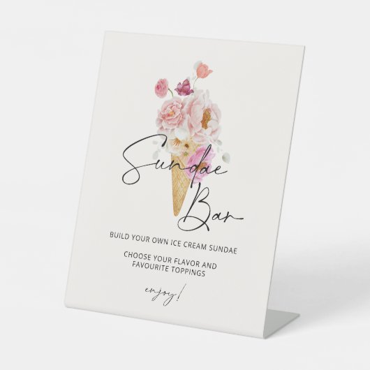 Signe De Table Crème glacée à la barre de soleil (Recto)