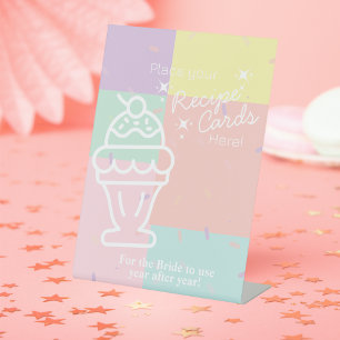 Signe De Table Crème Rétro Placez votre carte de recette ici