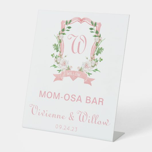 Signe De Table Crest Floral Douche de bienvenue (Recto)