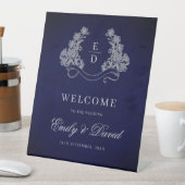 Signe De Table Crest Héréditaire Monogramme Mariage Bienvenue (In SItu)