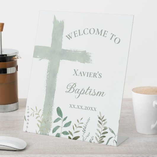 Signe De Table Croix Sainte verdure Baptême (In SItu)