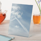 Signe De Table Cross Among Clouds Photo (In SItu)