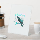 Signe De Table Crow F-Caw-F Funny Bird Retro (In SItu)