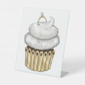 Signe De Table Cupcake Fiançailles doux (Recto)