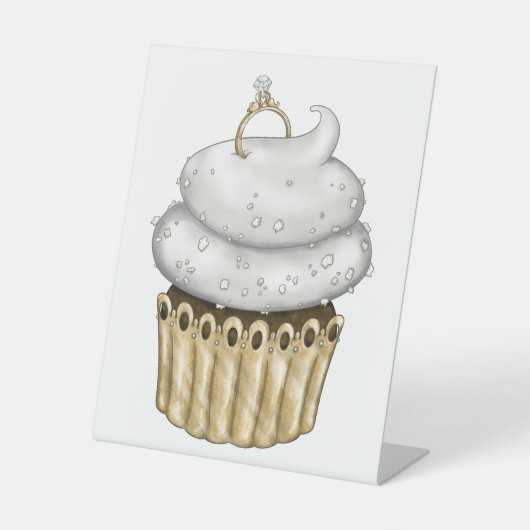 Signe De Table Cupcake Fiançailles doux (Recto)