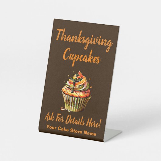 Signe De Table Cupcakes Thanksgiving, Cake Store (Recto)
