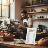 Signe De Table Custom Acrylic Pedestal Menu Sign with Sloth 