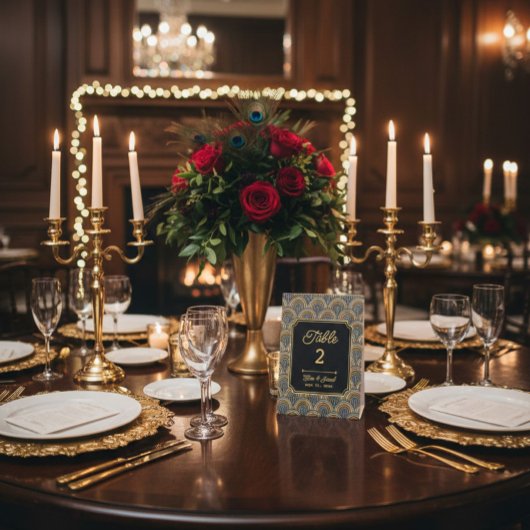 Signe De Table Custom Art Deco Thank You Tabletop Sign