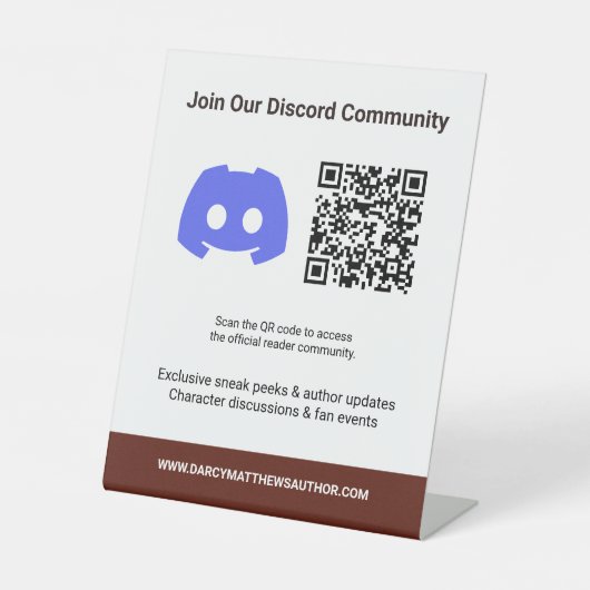 Signe De Table Custom Author Promotional Fan Reader Community (Recto)