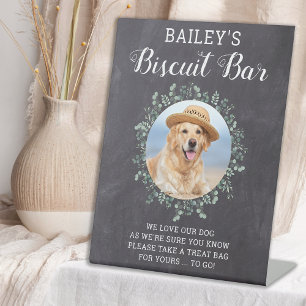 Signe De Table Custom Biscuit Bar Animaux Photo Chien Mariage Fav