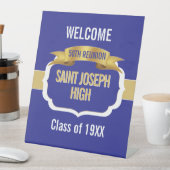 Signe De Table Custom Blue 50th Class Reunion  (In SItu)