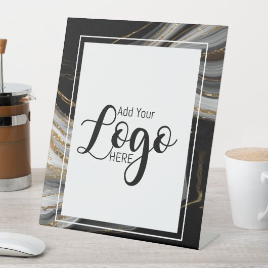 Signe De Table custom business logo advertising marble (In SItu)