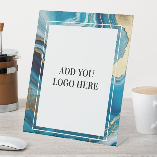 Signe De Table custom business logo advertising pedestal sign (In SItu)