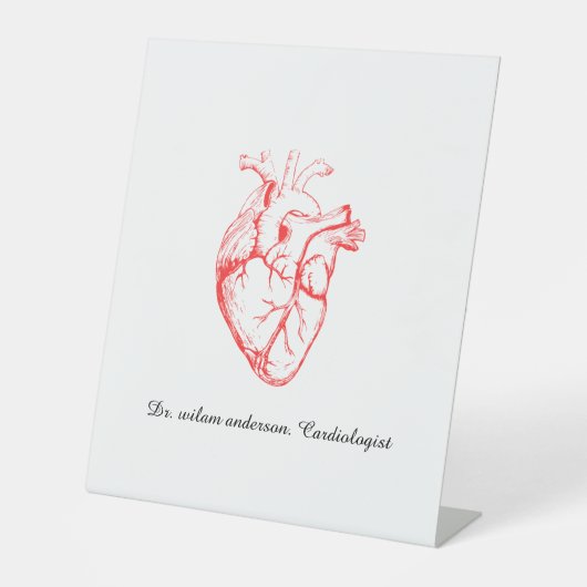 Signe De Table Custom Cardiologist Heart Anatomy Art (Recto)