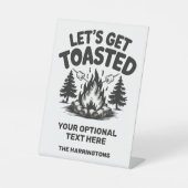 Signe De Table Custom Name & Text Camping (Recto)